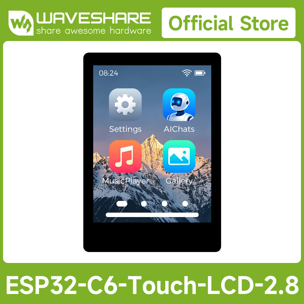 Waveshare Esp32 - เวฟแชร์ ESP32-C6 บอร์ดพัฒนาจอแสดงผลแบบสัมผัสแบบคาปาซิทีฟ IPS ขนาด 2.8