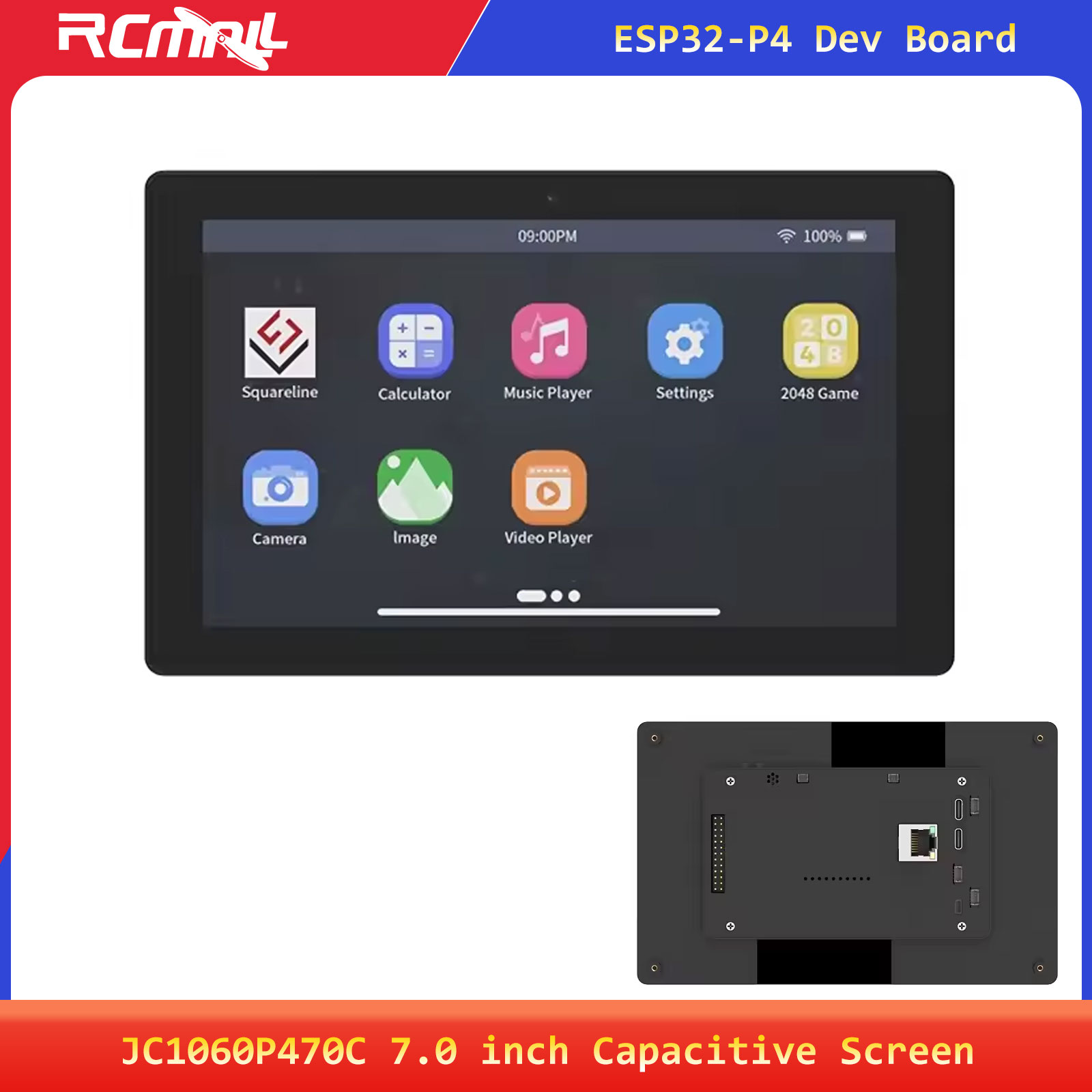 Doit Esp32 - จอแสดงผลแบบสัมผัส JC1060P470C ขนาด 7.0 นิ้ว ความละเอียด