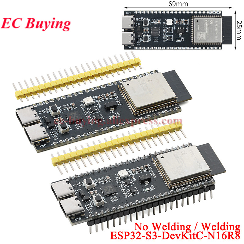 Esp32 S3 Devkitc 1 - ESP32-S3-DevKitC-N16R8 ESP32S3 1-N16R8 WiFi Wi-Fi บลูทูธที่รองรับ
