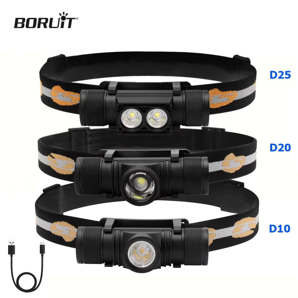 Lolin D32 - BORUiT D10/D20 ไฟหน้าแบบ LED ที่มีประสิทธิภาพ 18650