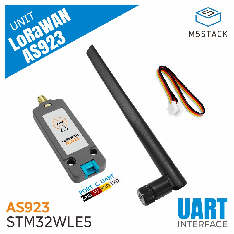 M5Stack Core2 - M5Stack Official LoRaWAN Unit US915/EU868/AS923(STM32WLE5) พร้อมเสาอากาศ
