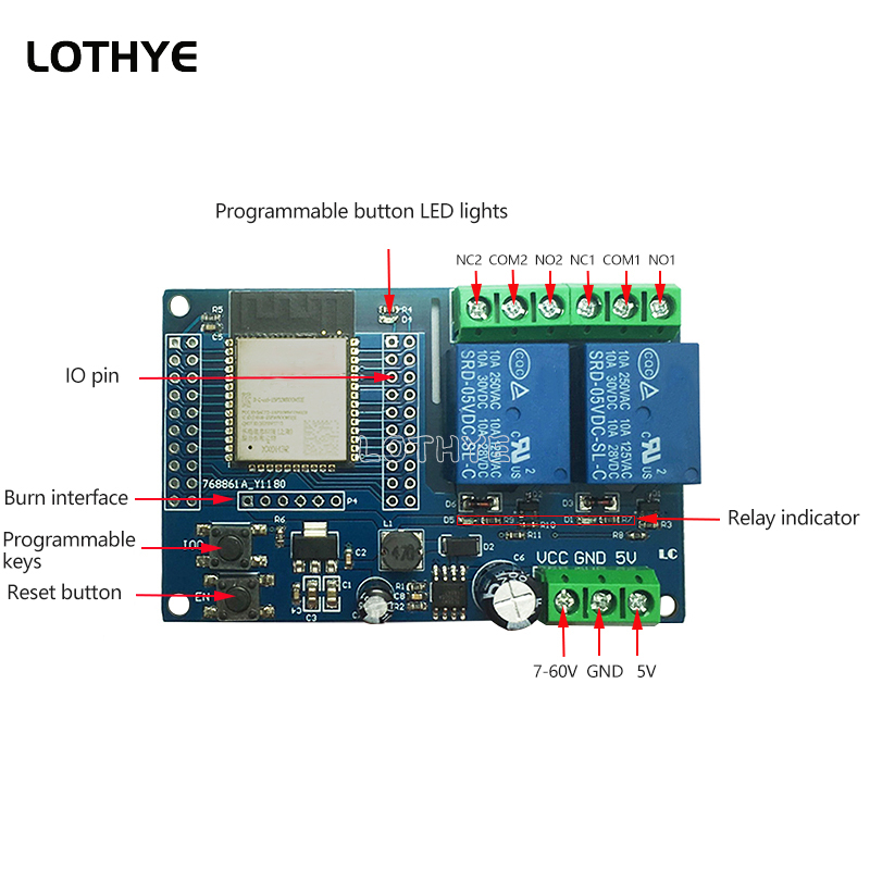 โมดูลรีเลย์ ESP32 แบบสองช่องสั - Doit Esp32 บทวิจารณ์และราคา