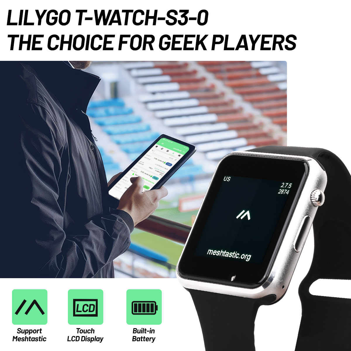 บอร์ดพัฒนา T-Watch-S3 ESP32-S3 - Ttgo T Watch บทวิจารณ์และราคา