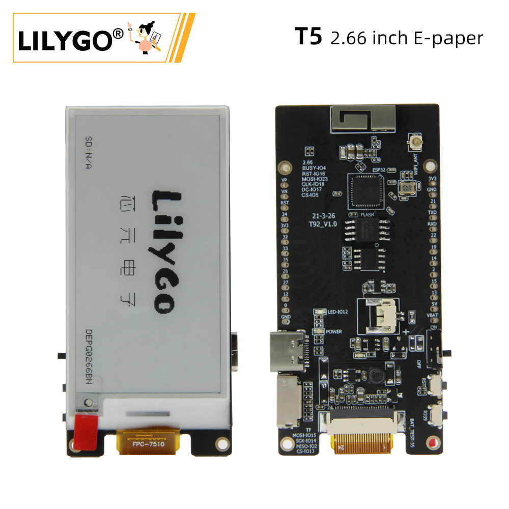LILYGO® TTGO T5 2.66-Inch E-Pa - Ttgo Tdisplay บทวิจารณ์และราคา